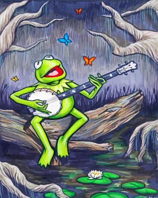 Kermit Singing paint by numbers