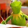 Kermit Studying paint by numbers