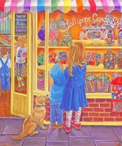 Lillipop Candy Shop paint by numbers