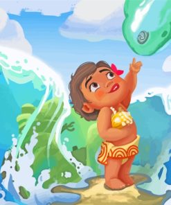 Little Moana paint by numbers