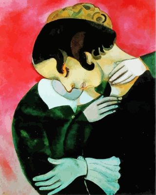 Lover In Pink Marc Chagall paint by numbers