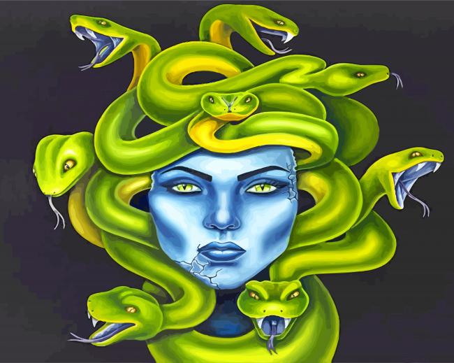 Aesthetic Scary Medusa paint by numbers