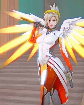 Mercy Overwatch paint by numbers