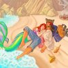 Mermaid And Pirate Love paint by numbers