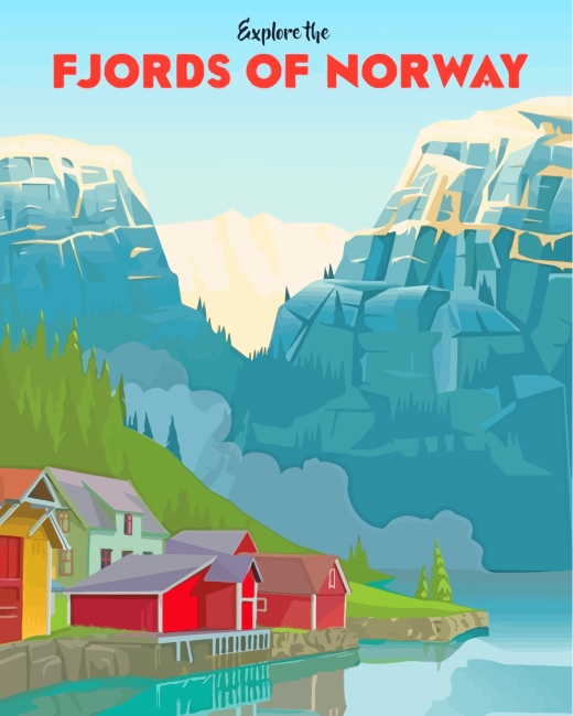 Norway Poster paint by numbers