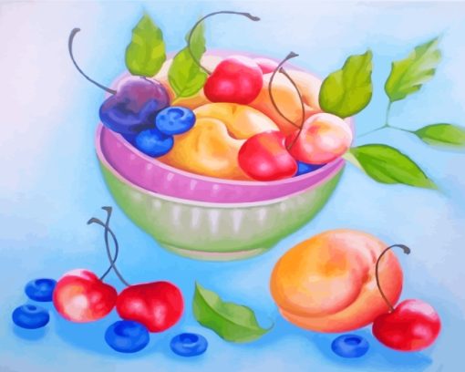 Peach And Fruits paint by numbers