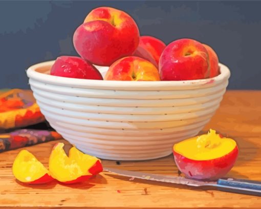 Peaches In Bowl paint by numbers