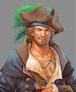 Pirate Man Art paint by numbers