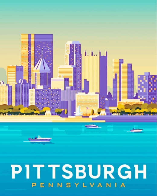 Pittsburgh Pennsylvania paint by numbers