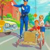 Policeman And Boys Paint by numbers