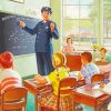 Policeman In The School Paint by numbers