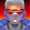 Soldier 76 Overwatch paint by numbers