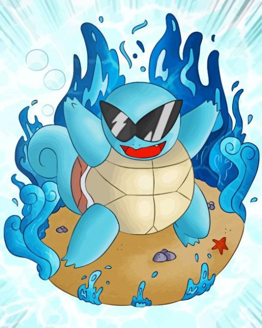 Squirtle The Brave paint by numbers