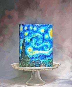 Starry Night Cake paint by numbers