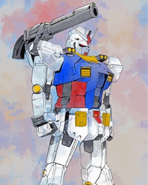 The Gundam Robot Paint by numbers