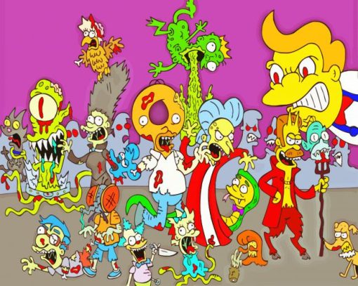 The Simpsons Zombies Paint by numbers