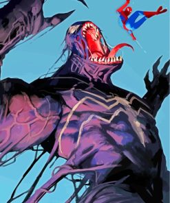 Venom And Spider Man Art paint by numbers