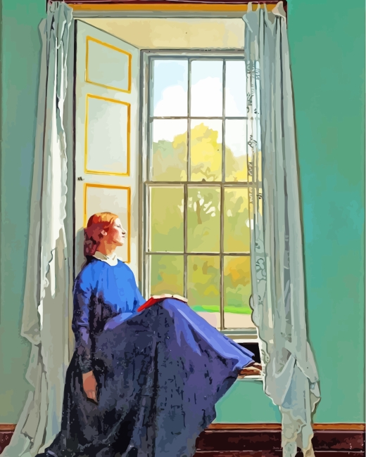 Woman At Window - Paint By Number - Painting By Numbers