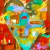 Abstract Heart Break paint by numbers