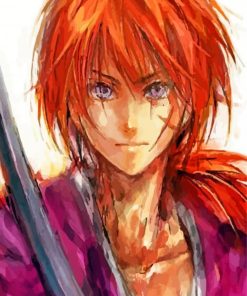 Aesthetic Kenshin Himura Anime paint by numbers