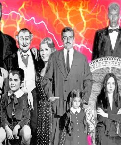 The Addams And Munsters Family paint by numbers