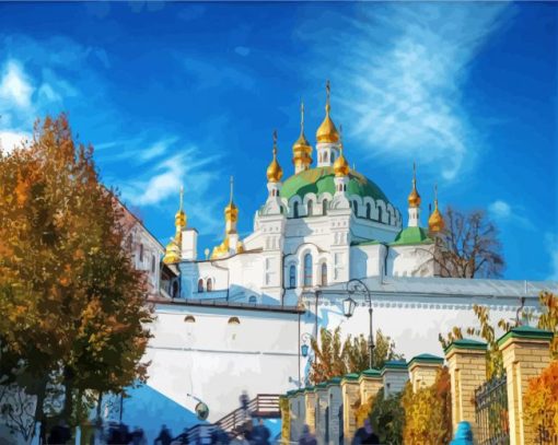 Aesthetic Kiev Pechersk Lavra paint by numbers