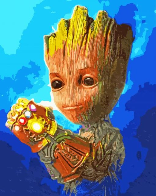 Aesthetic Groot Illustration paint by numbers