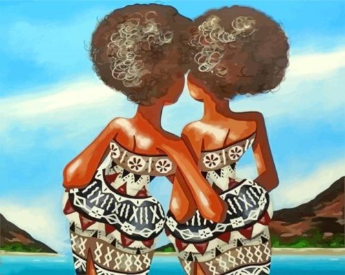 Afro Black Girls paint by numbers