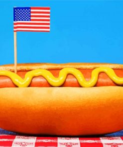 American Hotdog paint by numbers