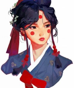 Asian Girl paint by numbers
