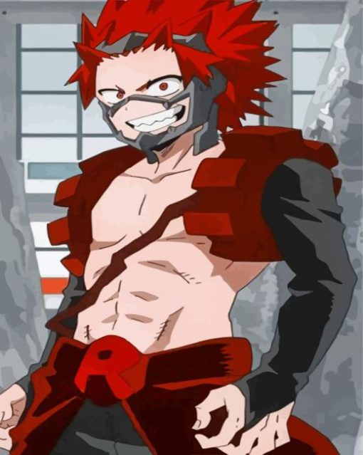 Cool Kirichima Red Riot paint by numbers