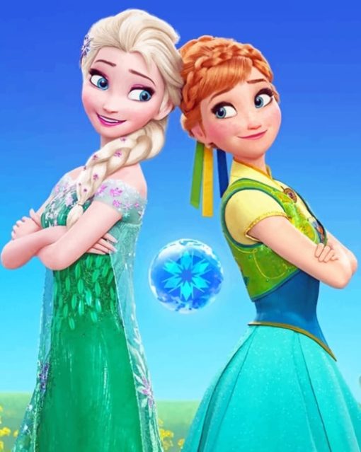 Frozen Princesses ppaint by numbers