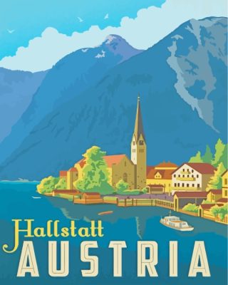Hallstatt Austria Poster paint by numbers