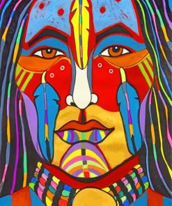 Indigenous Artistic Face paint by numbers