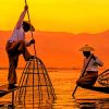 Inle Lake Fishing Myanmar paint by numbers