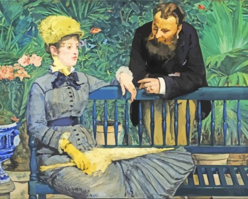 Manet In The Conservatory paint by numbers