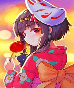 Megumin In A Kimono paint by numbers