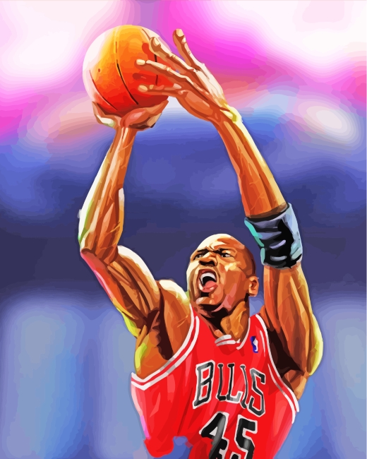 Michael Jordan Caricature Paint By Numbers