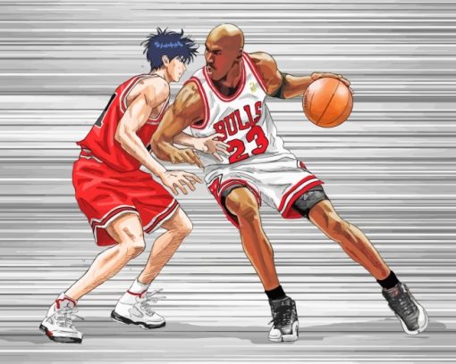 Michael Jordan Slam Dunk paint by numbers