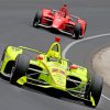 Red And Yellow Indy Cars paint by numbers