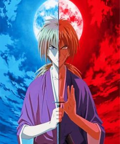 Ruroni Kenshin Himura Anime paint by numbers