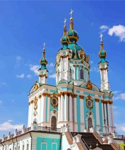Saint Andrew Church Kiev paint by numbers