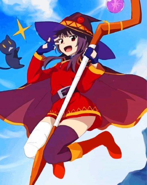 Witch Megumin paint by numbers