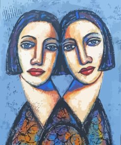 Abstract Twins Art Paint by numbers