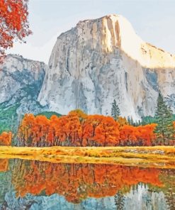 Autumn Yosemite National Park paint by numbers