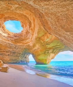 Benagil Cave Portugal paint by numbers