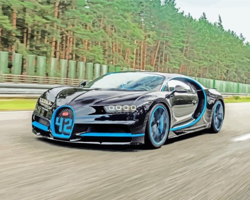Bugatti Luxury Car paint by numbers