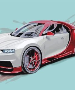 Bugatti Car Art paint by numbers