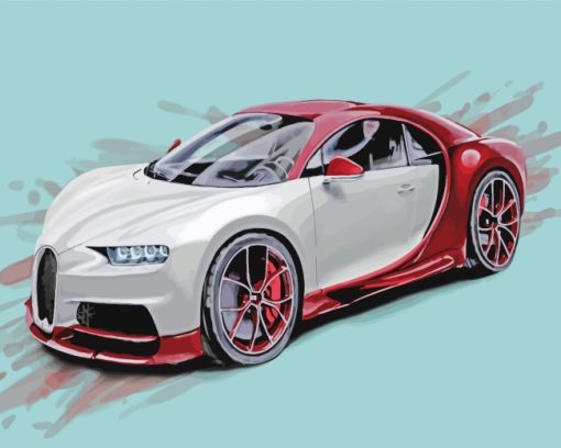 Bugatti Car Art paint by numbers