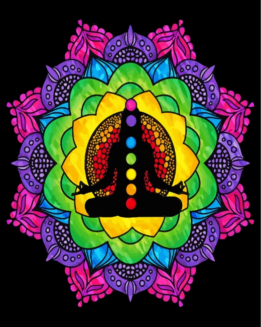 Chakra Meditation Mandala paint by numbers